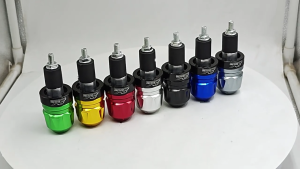 Set of 2 Motorcycle Handlebar Grips Ends Stoppers Plugs Caps 7/8" 22mm Aluminum Alloy Suitable for Dirt Bike Scootors