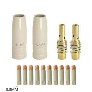 14Pcs/Set 15AK New Coating Protection Nozzle 0.8/1.0/1.2MM Non-stick Welding Slag European Airless Gas Protection G*un Machine Protective Sleeve
