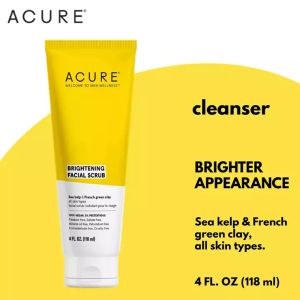 【🇸🇬Ready Stock】 Acure Brightening Facial Scrub & Cleansing Gel 4 fl oz (118 ml)