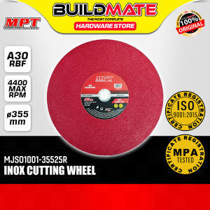 BUILDMATE MPT Ultrathin Inox Cutting Wheel 355 x 2.5 x 25.4mm MJS01001-35525R Red Single Net