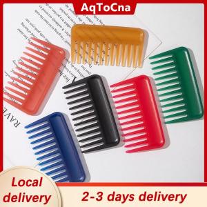 [COD] AqToCna Ship within 24 hours Big Teeth Heat-resistant Large Wide Tooth Comb Detangling Hairdressing Comb Multicolor Flat Comb Hair Salon Styling Tool