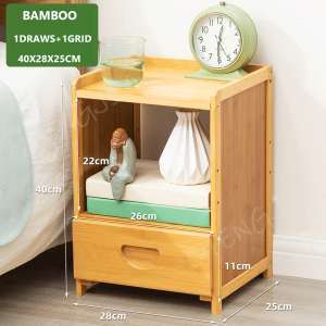 Bedside Table Side Table Wood/Brown Bedroom Storage Bed Side Kecil Tepi Katil Bedside Cabinet Bedroom Storage Bed Side 床头柜