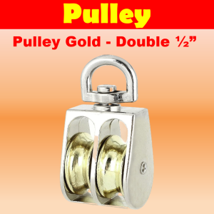 Ycaruz Lifting Supply Pulley Gold Single and Double Wheel 10-150kg Capacity Pulley Block Swivel Eye Pulley
