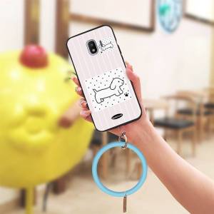Cute Animals Phone Case For Samsung Galaxy J2 Pro 2018/J2 2018/SM-J250F Hangable Ring Holder Wristband Giraffe Handheld