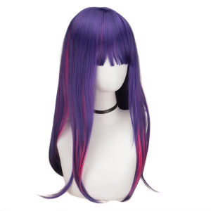 Ai Hoshino Anime Oshi no Ko Cosplay Costume Halloween Party Women Lolita Pink Dress Wig Headwear Stockings Set