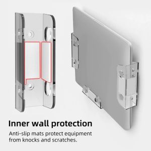 OURTOUR With Anti-Scratch Silicone Pad Laptop Storage Stand Under/wall-mounted Table Anti-slip Laptop Shelf Holder Quality Laptop Rack Laptop