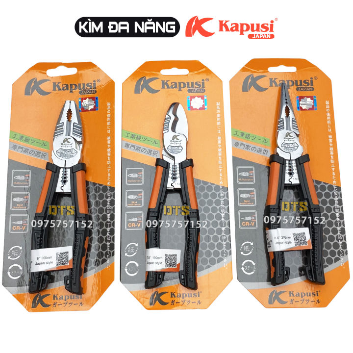 Kìm đa năng thép Nhật CR-V đúc nguyên khối hãng Kapusi JAPAN, Kìm điện ...