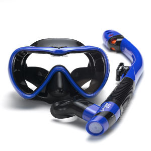 Snorkel Leakproof Set Anti-kabut kolam Snorkeling goggle Glasses dengan Tube Snorkel kering untuk Snorkeling berenang Tolomall