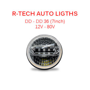 Lampu LED DAYMAKER 7Inch Bulat DD-36 Japstyle JEEP Rubicon Jimny W175 RX-King Vixion Tiger Universal Mobil & Motor