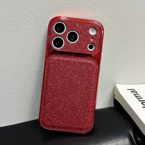 Luxury Glitter Sparkling Phone Case For iPhone 17 16 15 14 13 Pro Max Plating Large Window Shockproof Protection Shining Cover