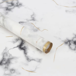 Kertas Bunga Cellophane Paper Flower Wrap Motif Marmer Buket 6048