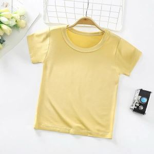 เสื้อยืดเด็ก แขนสั้น สีทึบ โมดอล แบบบาง หลวม อายุ 6 เดือน - 6 ขวบ