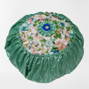 Sarung Tudung Saji Bundar Motif Cassanova Bunga Warna Hijau