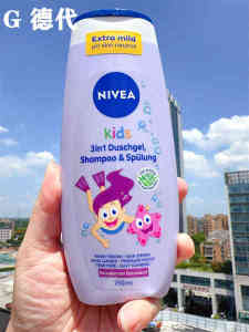 ♥Germany Nivea Nivea KIDS baby three-in-one shower gel shampoo hair care without tears❥