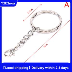 【Local shipping】 10Pcs Set Polished Keyring Split Ring Short Keyring DIY Making Keychains