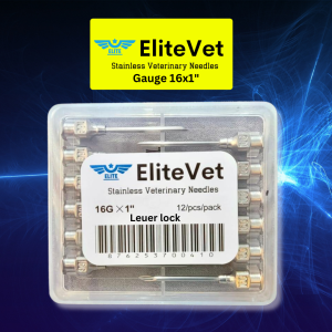 12 pcs EliteVet Stainless Needles for pigs stainless stainless needle for piglets stainless needle for piglets stainless