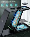 Wireless Charging Station,3 in 1 Fast Charging Station,Wireless Charger Stand for iPhone 15/14/13/12/11 Pro Max/X/Xs Max/8/8 Plus, AirPods 3/2/pro, iWatch Series 8/7/6/5/SE/4/3/2. 