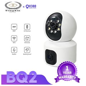 【Brand Selection】V380 Pro BQ2 Wifi CCTV Camera Dual Lens HD Multi Night Vision Security Camera PTZ Alarm 1080P CAM