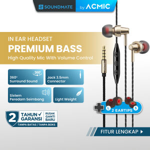 ACMIC ELITE In-Ear Headset Earphone Earbuds Headphone Stereo with Mic