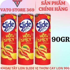 Bánh lát khoai tây SLIDE vị thơm cay lon 90g