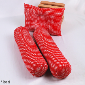 bantal peyang bayi + guling set bahan katun (6 varian warna) bundle bantal guling bayi murah
