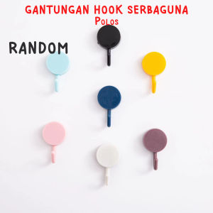 TAIYO Gantungan Hook Dinding Serbaguna Polos Karakter Motif Tempel Tembok Bulat