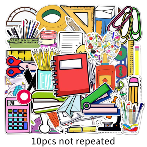 50PCS Cartoon Stationery Personalized Graffiti Creative Stickers Refrigerator Table Car Skateboard Waterproof Decoration