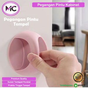 Pegangan Pintu laci Tempel Bentuk Bulat Hendel Gagang Lemari Kabinet Jendela Drawer Handle Perekat Tempelan Kaca