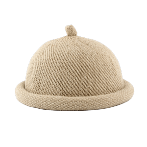 DJDK Rolled Edge Melon Skin Hat Solid Color Knitted Painter Hat Casual Hip Hop Pacifier Cap Women