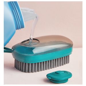 Multifunctional Cleaning Brush Self-filling Plastic Soft Hair Clothes Shoe Brush Liquid Soap Dispenser Laundry Brush Bathroom A25