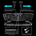 ICE COOREL Gaming Laptop Cooler RGB 6 Silent LED Fans Powerful Air Flow Portable Adjustable. 
