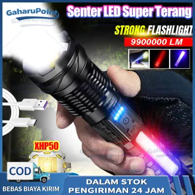 Senter LED A76 Jarak Jauh Super Terang/Senter Led High Power Zoom Jarak Jauh Senter A76 Sorot 90000 Lumens Sorot Super Terang/Senter LED Super Terang 90000 Lumens Senter Jarak Jauh 3000m Zoom White Laser untuk Outdoor Bahan Alluminium Anti Air Waterproof