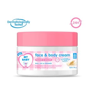 MY BABY Face & Body Cream Nourish & Smooth 50gr || Melembabkan Kulit Bayi || Tektus Ringan || Baby Cream Lotion || Ceramide Oatmeal Milk