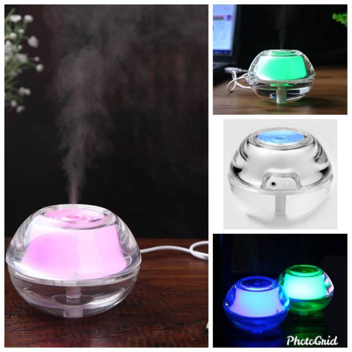 CRYSTAL Humidifier เครื่องพ่นควันเพิ่มความชื้นเรืองแสงได้ ใส่น้ำหอม ...