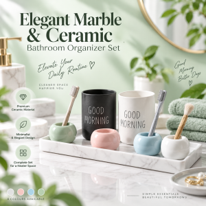 Cudlio Seramik Mudah Bersih Pemegang Berus Gigi Ceramic Toothbrush Base Holder Mini Bathroom Compact Space Saving Hygienic Drainage Premium Glaze Durable Stand For Family Home Office Hotel Daily Use 防霉牙刷架 DD