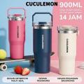 Cuculemon Tumbler Stainless Steel 1L Kapasitas BesarTermos Air Tahan 24 jam botol Kopi Vacuum,. 