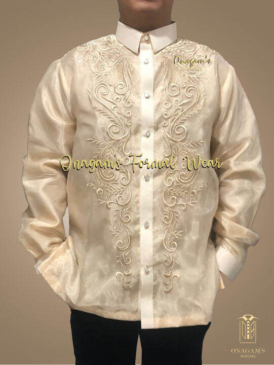 CREAM MODERN BARONG TAGALOG FOR MEN | Lazada PH