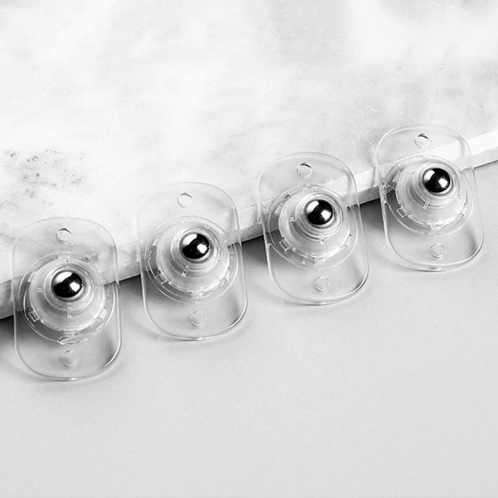 TRANSFER 4Pcs Stainless Steel Universal Paste Wheels Transparent 360 ...