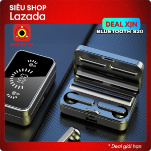 Tai Nghe Bluetooth S20 Phiên Bản V5.3 Màn Hình LED Chống Nước Hạn Chế Tiếng Ồn Kèm Mic