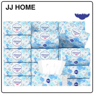 【JJ HOME】【20 Packs/Box】 ManHua Camellia Drawing Tissue  5-Ply 400 Sheets Virgin Wood Pulp