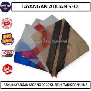 Layang-Layang Aduan Seot Layangan Mainan Tradisional Motif Random Cocok Main Tarik Ulur Arku Sedang