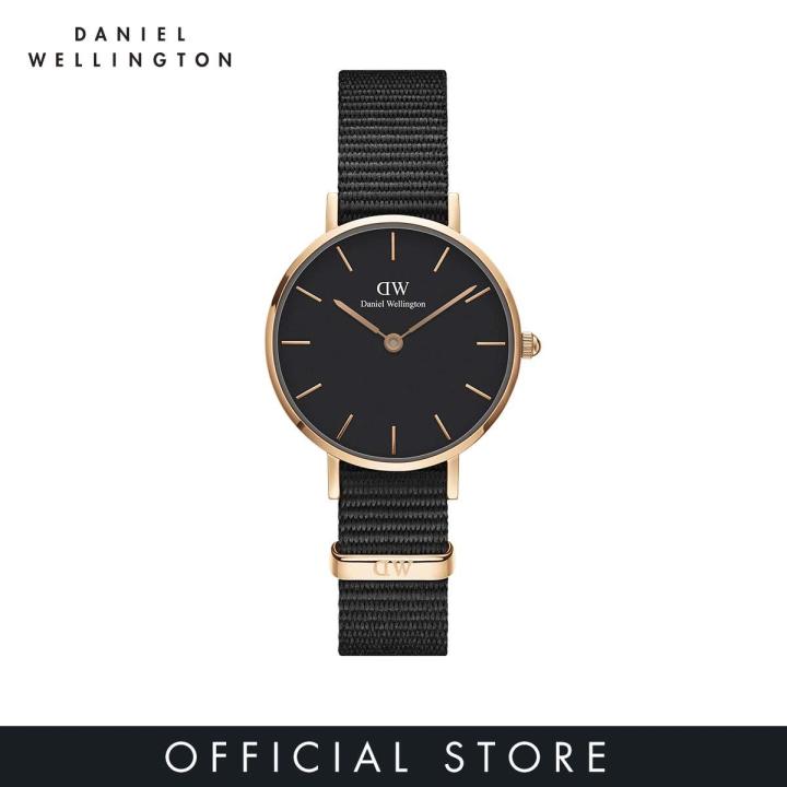 Daniel Wellington Petite Cornwall Black 28/32mm - Rose Gold