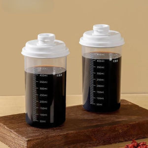 450ML Cup with Scale High Temperature Resistant Refrigeration Multipurpose Cup Leakproof Portable Coffee Soymilk Mug