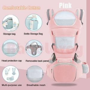 Baby Carrier with Hip Seat for Baby Infant Comfortable Breathable Sling Backpack 0-36 Months Baby