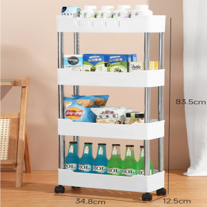 1 PC Multi Layer Cart Storage Rack Rolling Wheels Space Saving Freestanding Utility Organizer Shelf