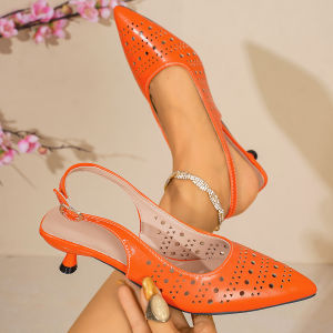 [Free Shipping] 2026 Summer New Collection: Pointed-Toe Shallow-Cut Breathable Comfortable Minimalist And Stylish High-Heeled Sandals Available In Plus Sizes