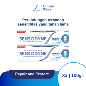 Sensodyne Toothpaste Pasta Gigi Sensitif Repair & Protect Memperbaiki Secara Menyeluruh Original 2x100gr [TWINPACK]