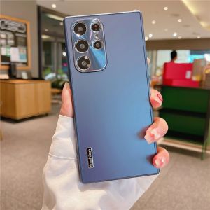 Ốp lưng bảo vệ đầy màu sắc bằng hợp kim mờ sang trọng Kisscase cho Samsung s23ultra Chống Sốc Ốp lưng vuông mỏng bảo vệ toàn diện cho Galaxy S23 + S23 S22 Plus Ultra