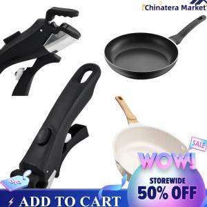 【Chinatera】Detachable Pan Handle Ergonomic Anti Scalding Pan Gripper Multi-Purpose Frying Pan Replace Handle Grip for Prevent Burns