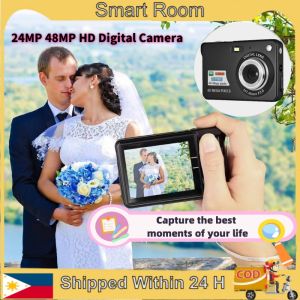 24MP 48MP Video Camera for Vlogging Student Outdoor Photography 1080P HD Card Camera with 32G Memory Card and Reader Auto Focus Digital Camera for Childrens Gifts